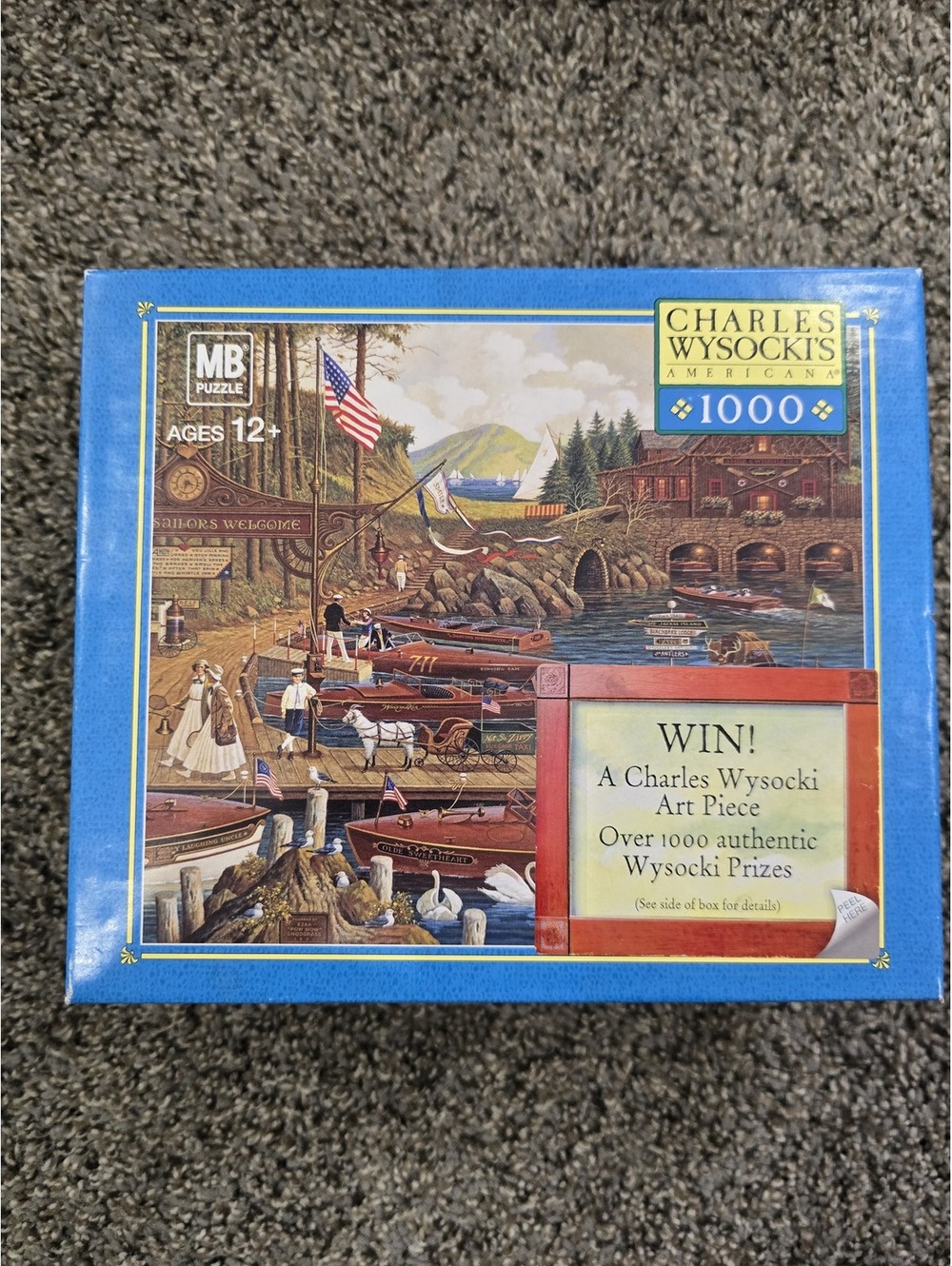 NEW MB Charles Wysocki Lost in the Woodies 1000 Pc Puzzle